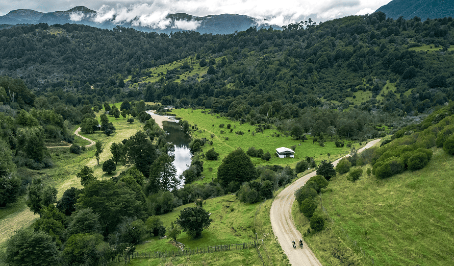 Route through Patagonia